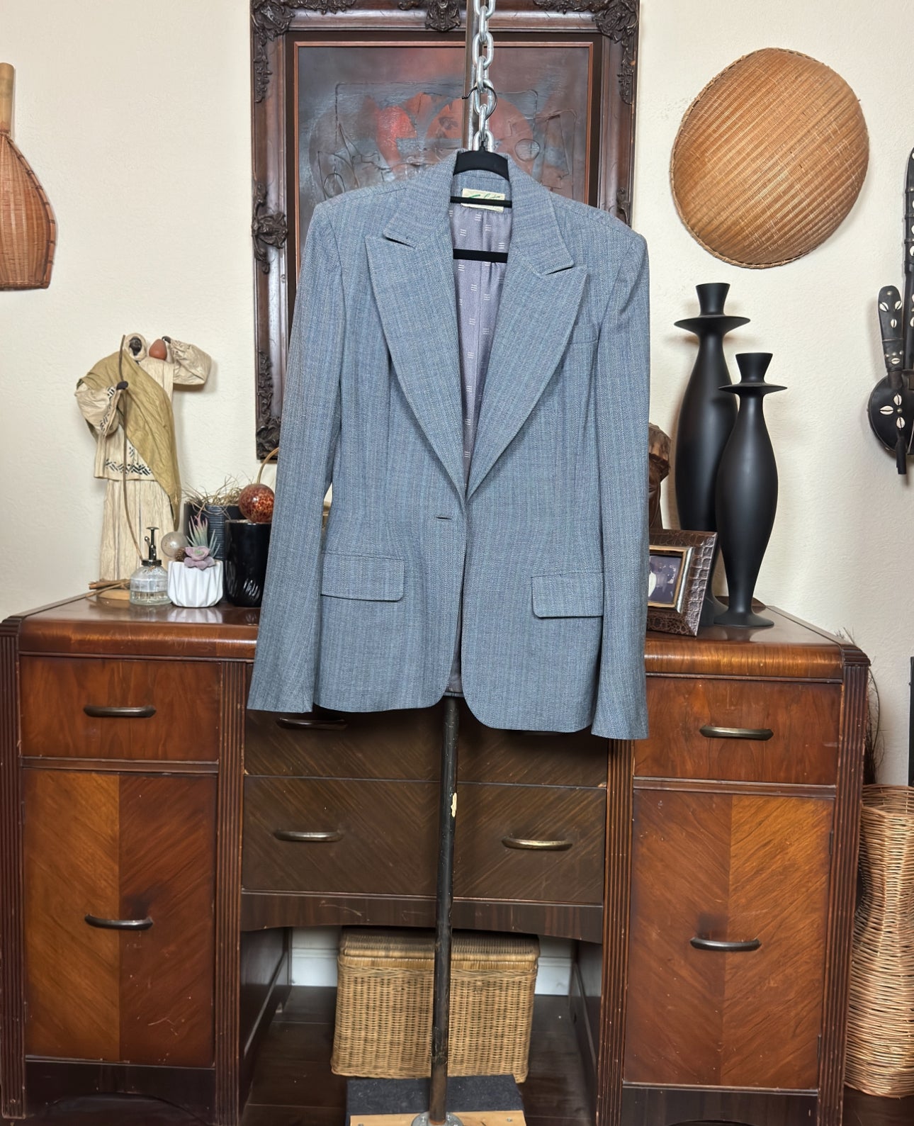 1970s Gray Blazer