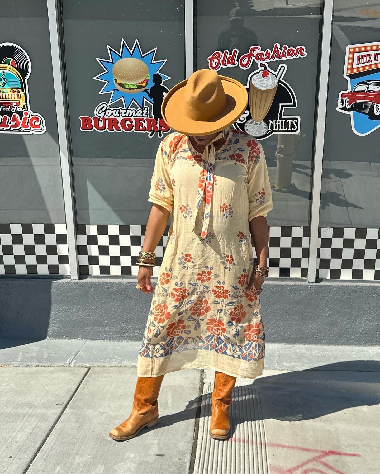1930s Cotton Floral Dress