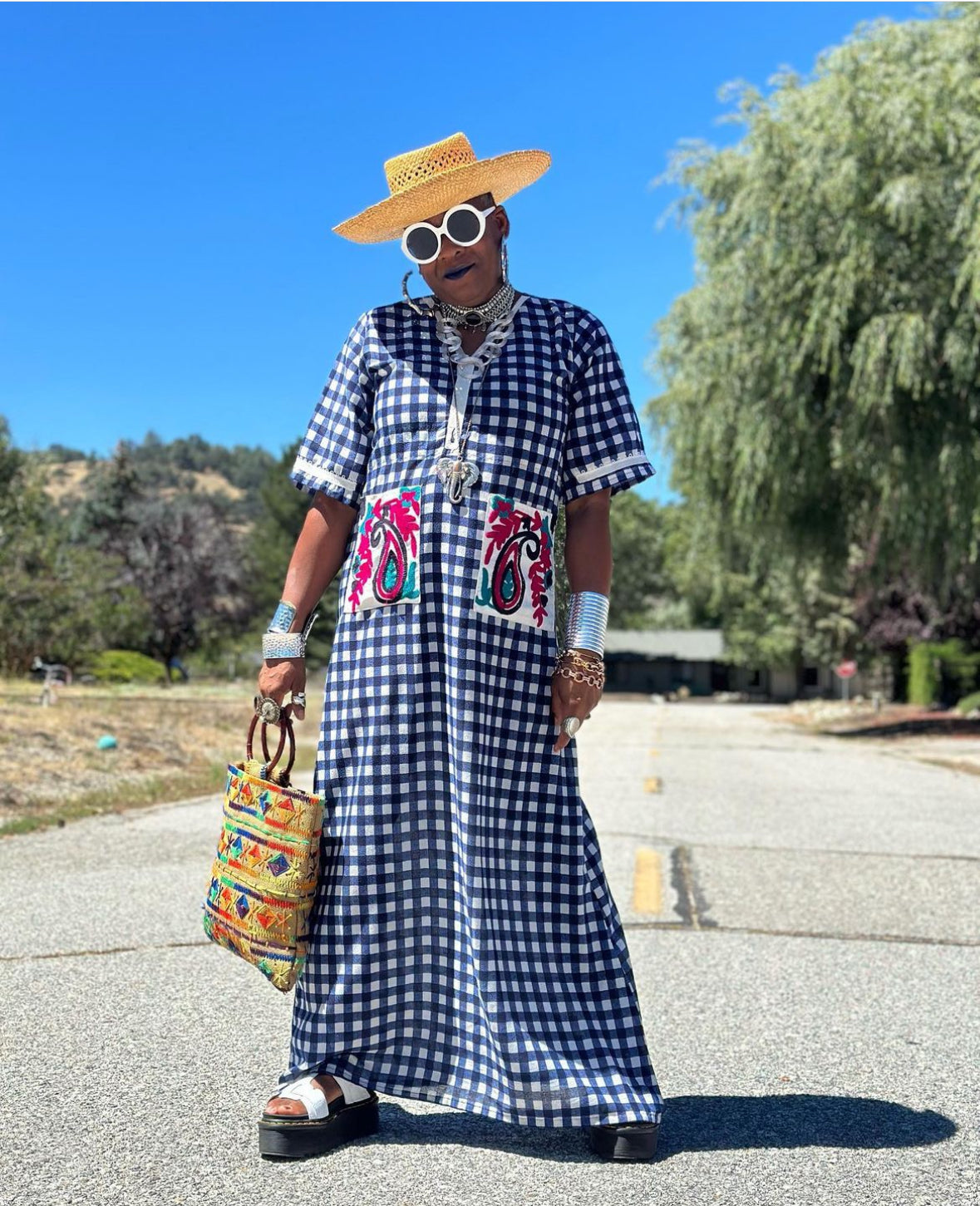 1970s Gingham Caftan