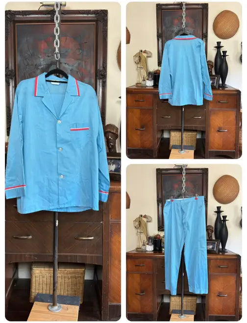 1960s Pajamas Blue